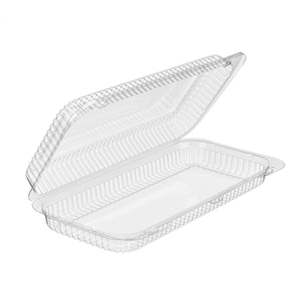 Container Plas Hinged Clear 12x6x2" PET
