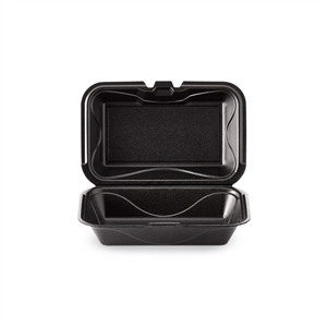 Container Foam, Hinged  - 8.3x5.2x2.75" Black