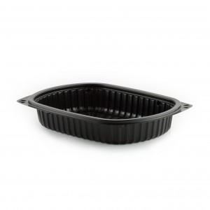 Tray Plastic 24oz Rectangular Black, PP